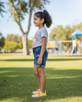 Grey Graphic Print Cotton Knit Tee